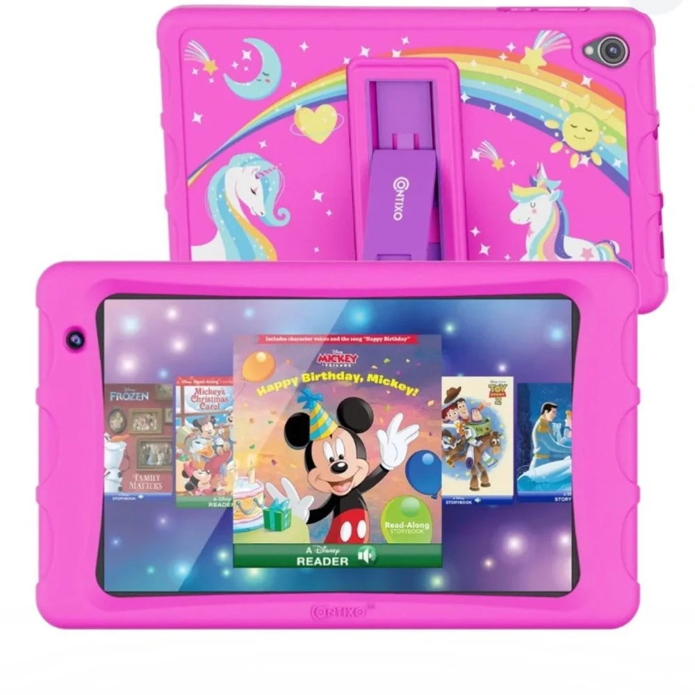On Running Bright Green Kids Tablet Case with Sports Graphic Kickstand